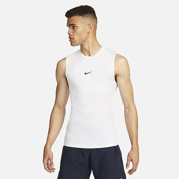 Camisetas Interiores Hombre Cuello Redondo Sin Mangas T Shirts Deportes  Fitness Camisetas De Tirantes Tamaño Grande Blanco XL: : Moda