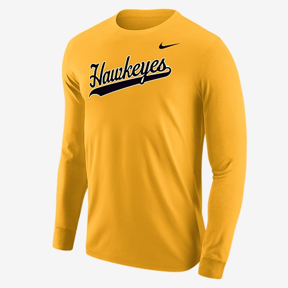 Iowa Playera de manga larga universitaria Nike para hombre