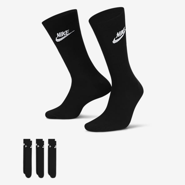 Unisex Negro Poliéster reciclado Calcetas. Nike US