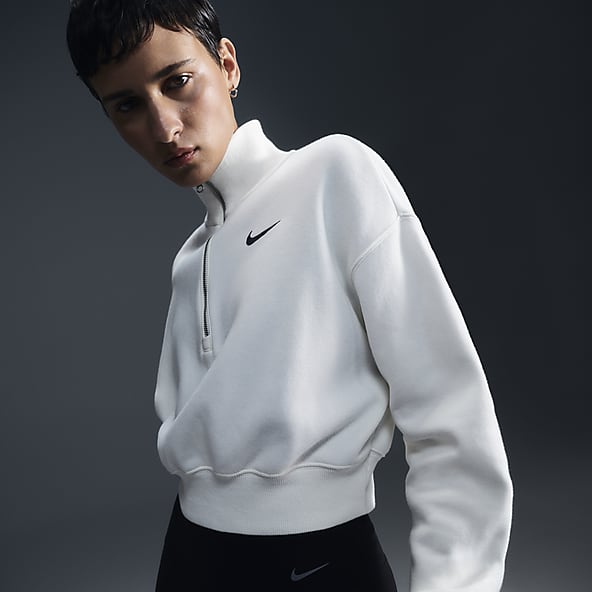 Nike Zip Nike Mini Swoosh Oversized Cropped Hoodie Cropped Nike