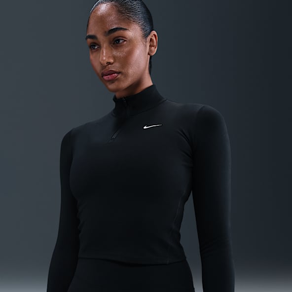 Nike One Fitted Nike One Fitted Dámská střední vrstva Dri-FIT se čtvrtinovým zipem