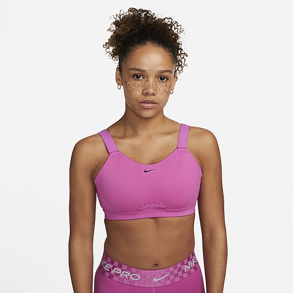 Pink High Support Sports Bras. Nike PT