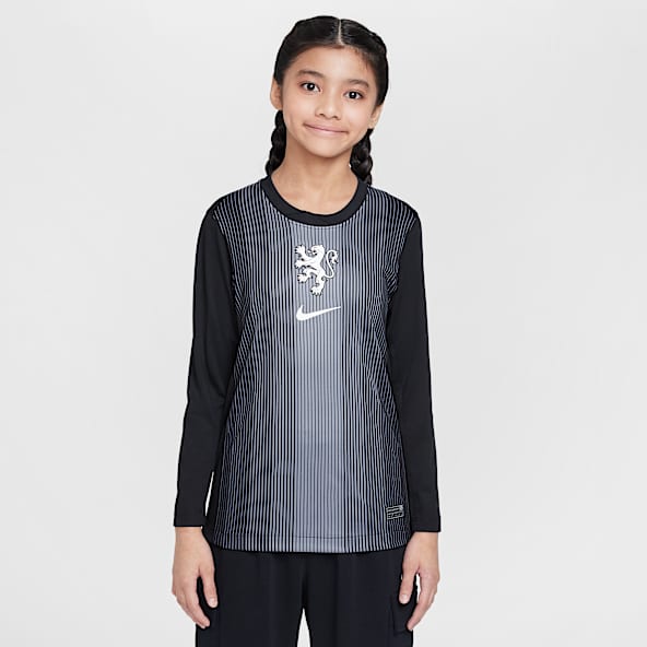 Niederlande 2025/26 Stadium Goalkeeper Nike Replika-Longsleeve-Fußballtrikot mit Dri-FIT-Technologie (ältere Kinder)