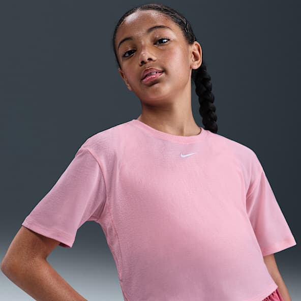 Nike One Relaxed Big Kids' (Girls') Dri-FIT Short-Sleeve Top