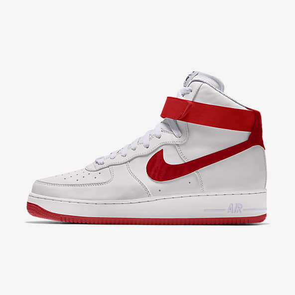 white and red air force 1 mens