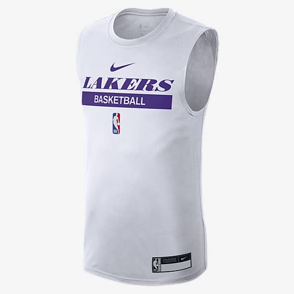 T-Shirt Sportiva Senza Maniche Dri-Fit per Squadra e Giocatore purple2-M GJGD Maglie da baskey Senza Maniche da Uomo Lakers 3# Davis 
