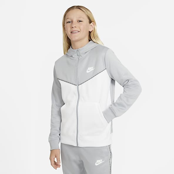 nike hybrid full zip fleece hoodie junior