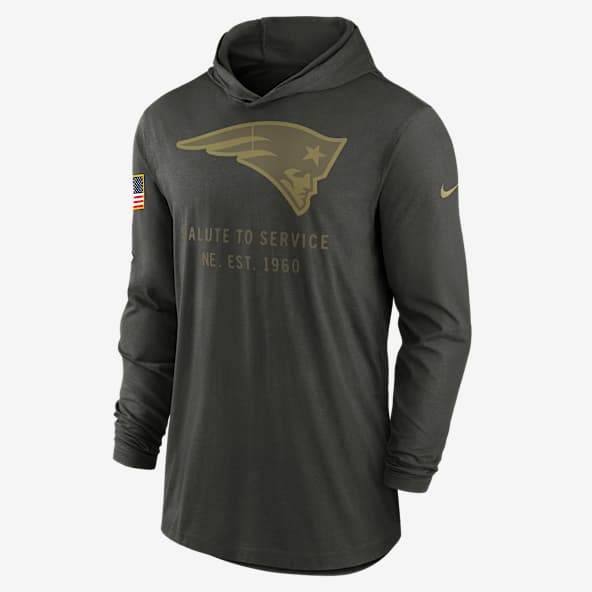 New England Patriots Salute to Service Sideline Men’s Nike Dri-FIT NFL Long-Sleeve Hooded Top