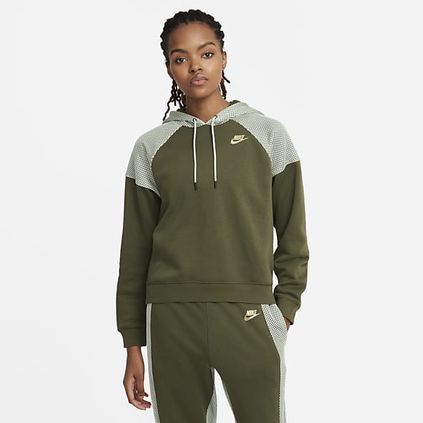 nike hoodie women green