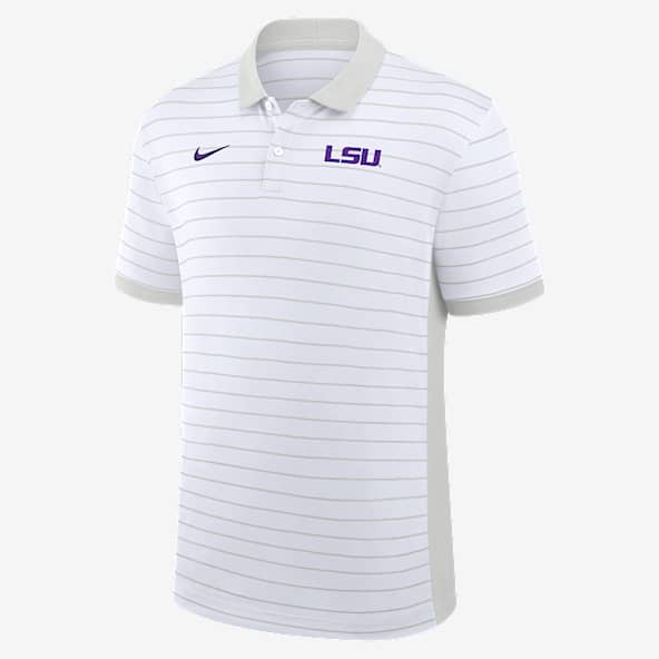 LSU Sideline Victory Stripe Men's Nike Dri-FIT College Polo