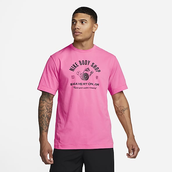 større Bærbar stof Nike Pink Short Sleeve Shirts. Nike IE