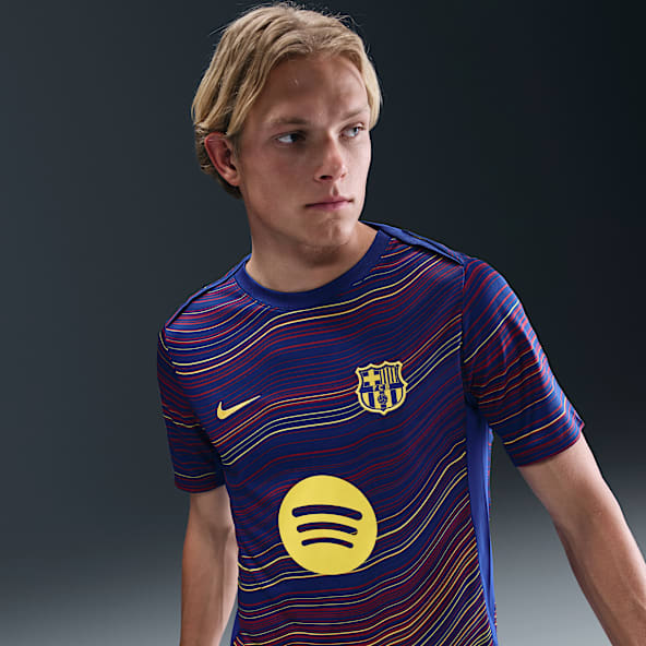 FC Barcelona Academy Pro Home Men's Nike Dri-FIT Soccer Pre-Match Short-Sleeve Top