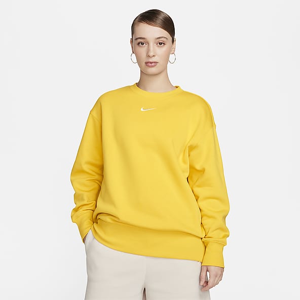 Nike Amarillo Tejido Fleece Phoenix Sudaderas con y sin gorro. Nike US