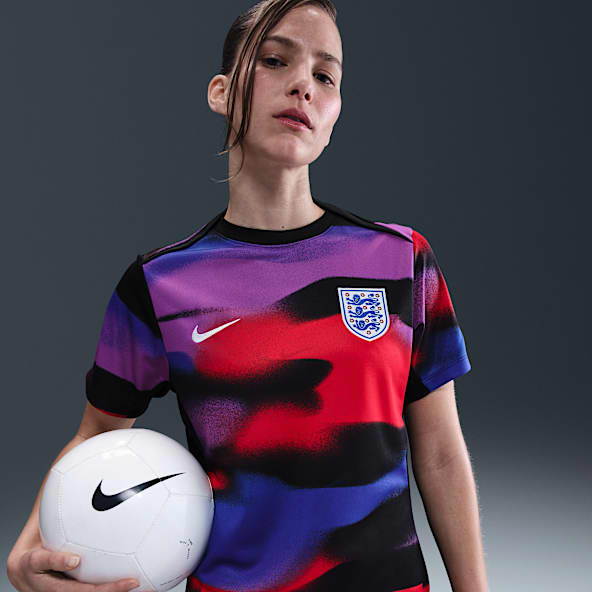 İngiltere Academy Pro Nike Dri-FIT Maç Öncesi Kısa Kollu Kadın Futbol Üstü