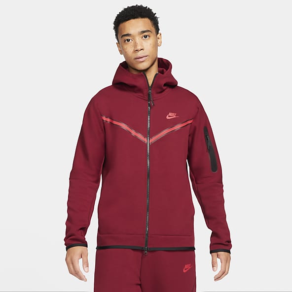 red nike tech suit