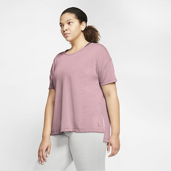 nike yoga short sleeve top
