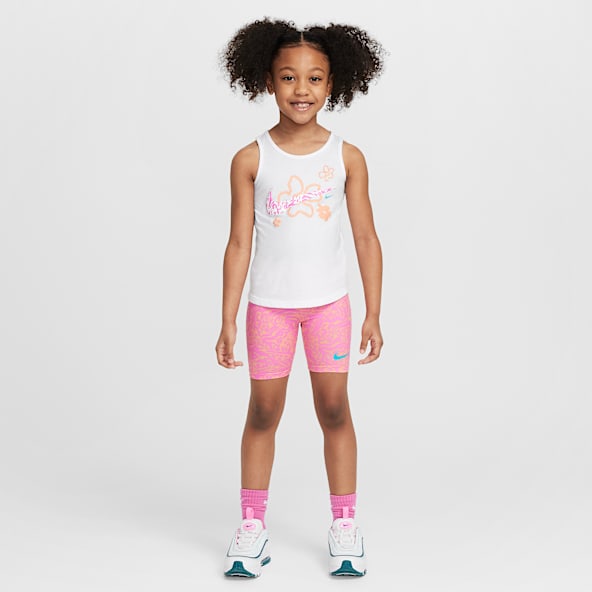 Nike Dri-FIT Conjunto de mallas cortas y camiseta con estampado de flores silvestres - Niño/a pequeño/a