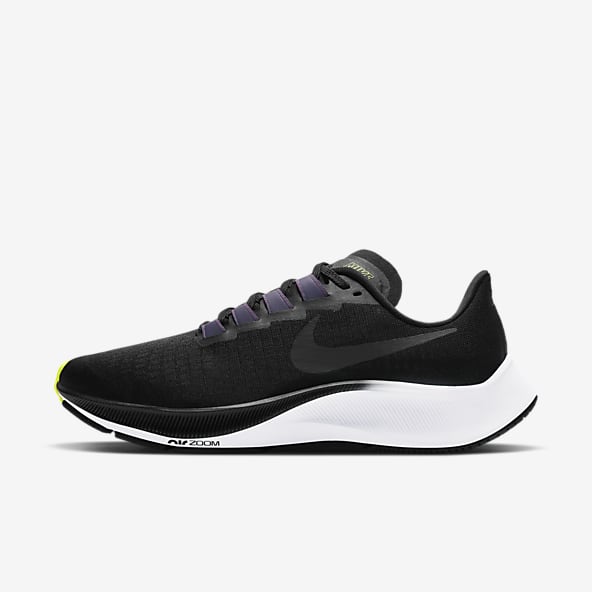 black nike running sneakers