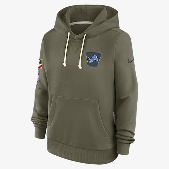 Detroit Lions Salute to Service Sideline Women's Nike Dri-FIT NFL Pullover Hoodie