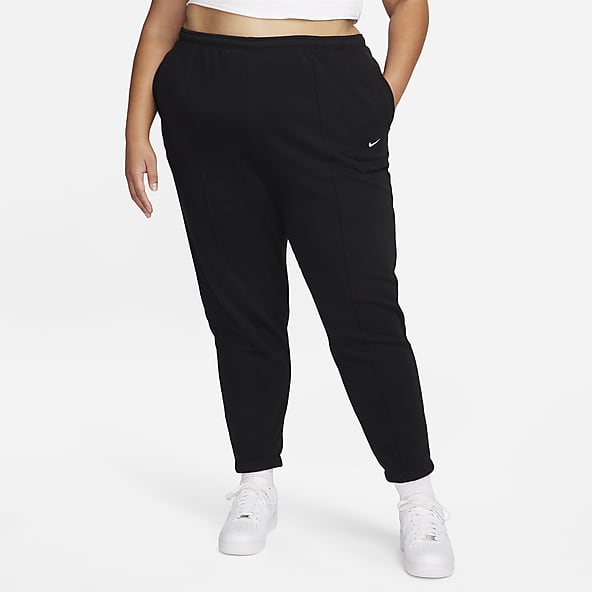 Nike Women's Swoosh Training Sports Pants Plus Size XL 1X Black DC6942-010