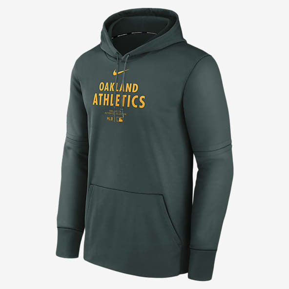 Oakland Athletics Authentic Collection Practice Men's Nike Therma MLB Pullover Hoodie
