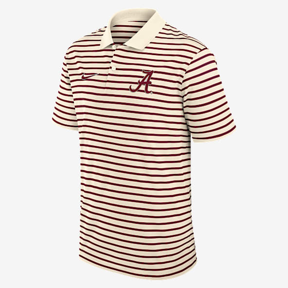 Alabama Striped Men's Nike Dri-FIT College Polo