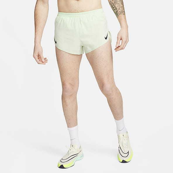 Nike Dri-Fit Short Set In White With Green Tick