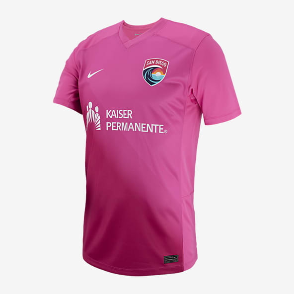 White nike shirt with pink check online