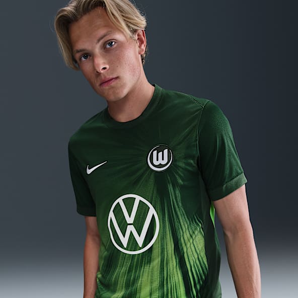 VfL Wolfsburg 2025/2026 Stadium Domicile Haut de foot à manches courtes Replica Nike Dri-FIT pour homme