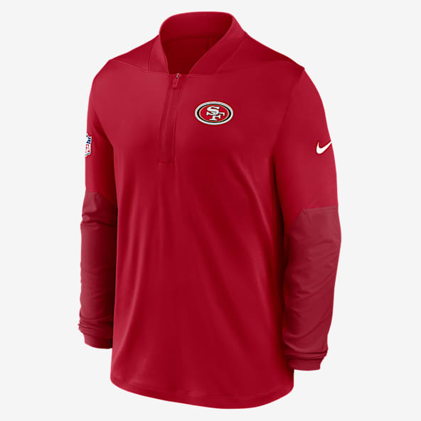 San Francisco 49ers Feel The Pressure Men's Nike Dri-FIT NFL 1/2-Zip Top