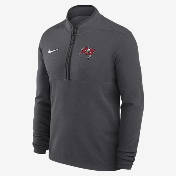 Tampa Bay Buccaneers Logo Victory Men's Nike Dri-FIT NFL 1/2-Zip Long-Sleeve Top