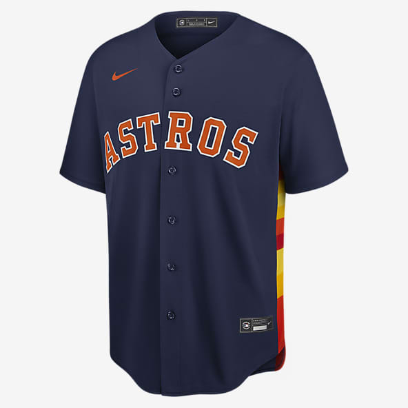 Houston Astros Shirt Adult XXL Blue Nike Dri Fit MLB Mens