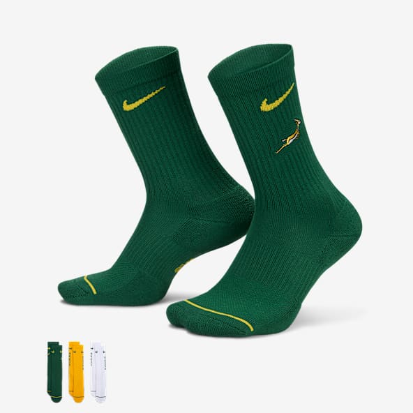Springboks Calcetines de rugby con amortiguación para el día a día Nike (paquete de 3) - Unisex