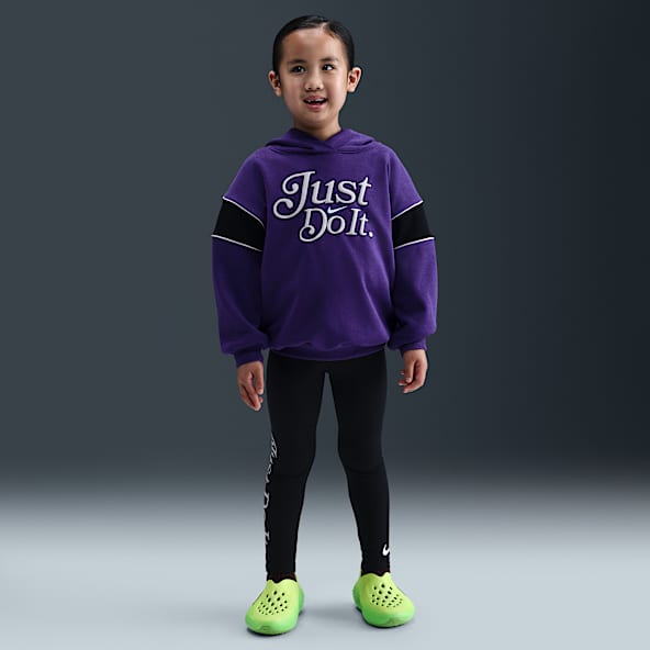 Nike Varsity Prep Conjunto de leggings y sudadera con gorro sin cierre para preescolar