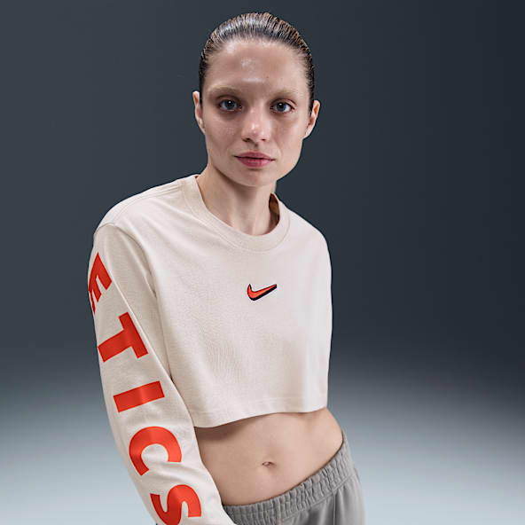 Nike Sportswear Women's Oversized Long-Sleeve Cropped T-Shirt