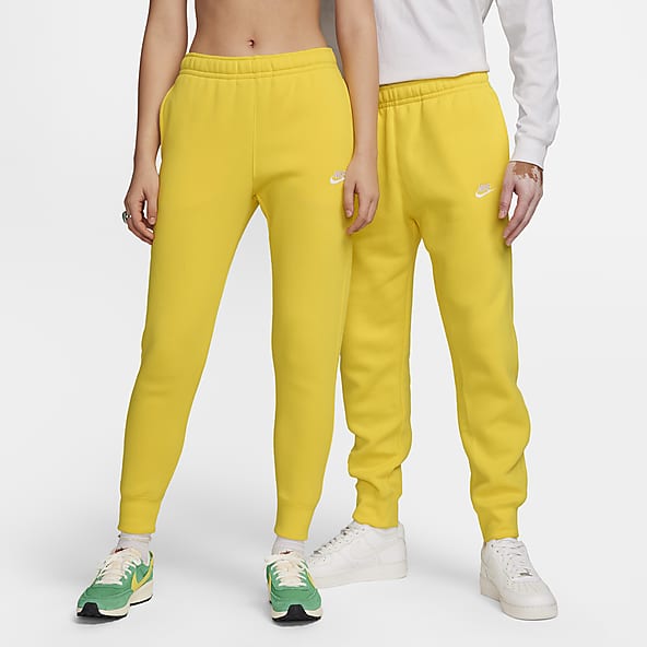 Hommes Jaune Club Fleece Pantalons. Nike FR