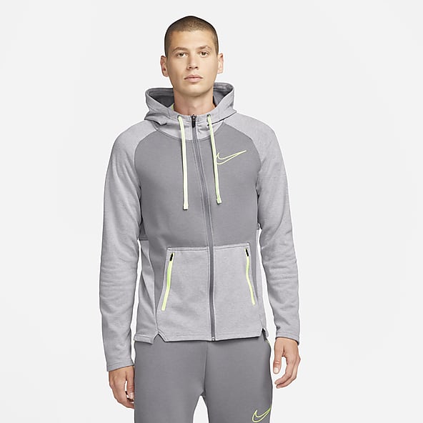 nike therma winter half zip grey