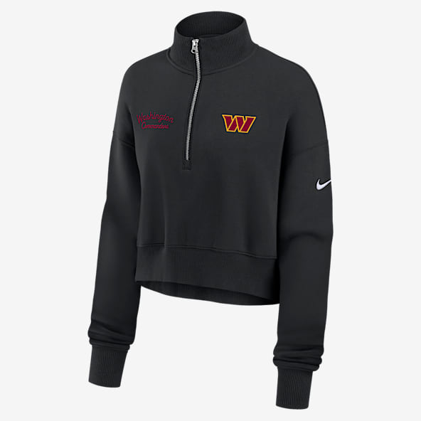 Washington Commanders Phoenix Women's Nike NFL Cropped 1/4-Zip Crew