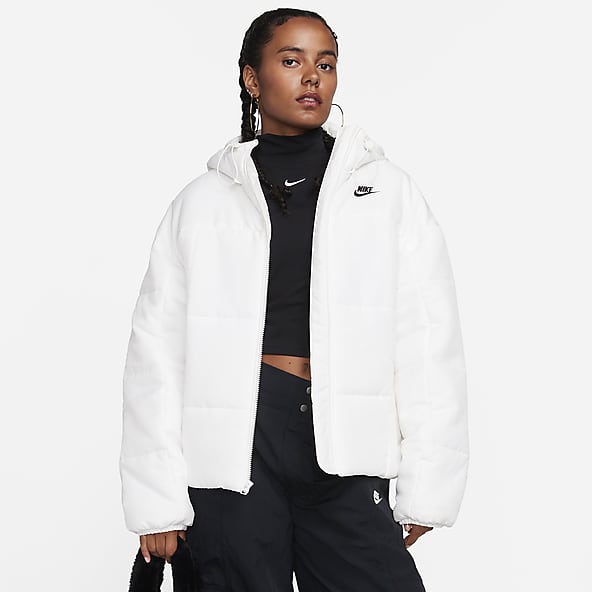 Women's Nike Sportswear Therma-FIT Tech Pack Engineered Full-Zip Jacket in White, Size: Large | DJ5246-121