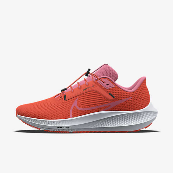 Zapatillas Deportivas de Mujer Air Cordones Zapatillas de Running Fitness  Sneakers 4cm Rojo-1 39