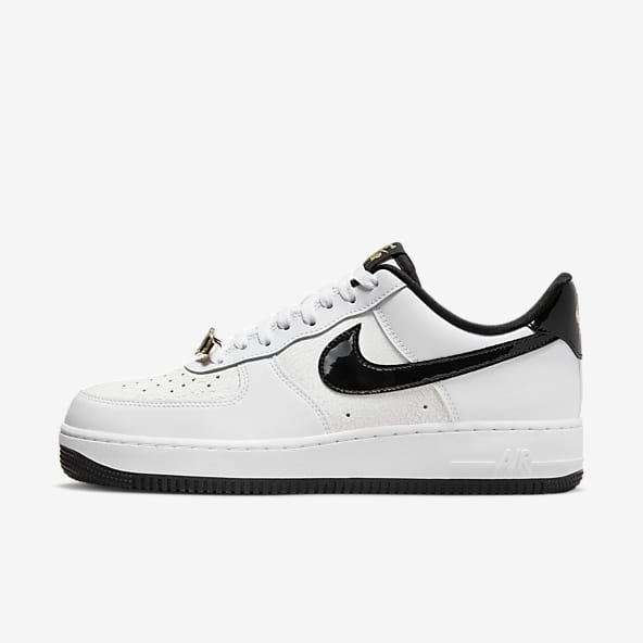 nike af1 white black gold