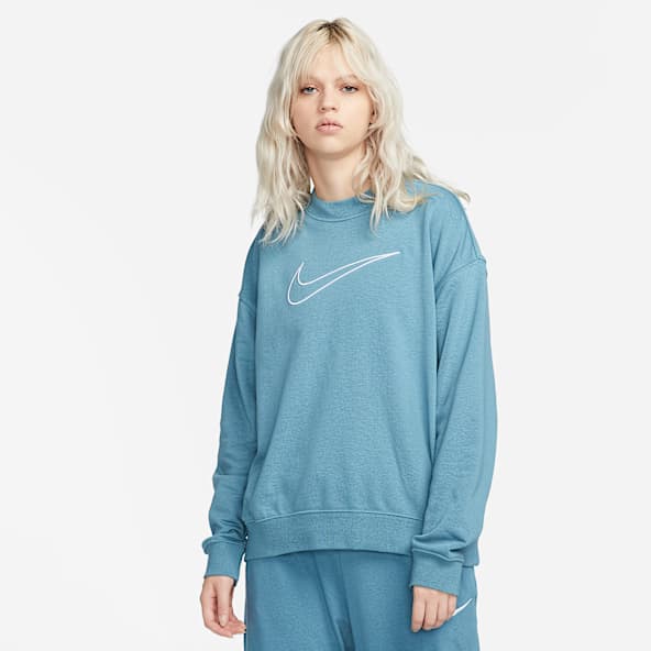 light blue nike sweatshirt womens