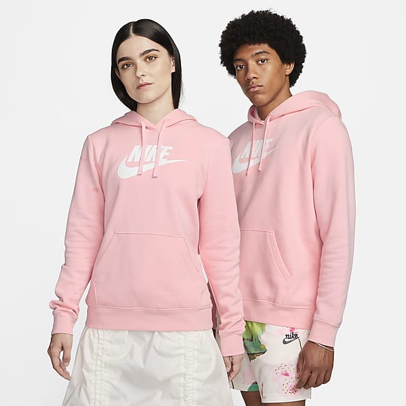 Nike Women's Sportswear Club Fleece Pullover Hoodie in Pink