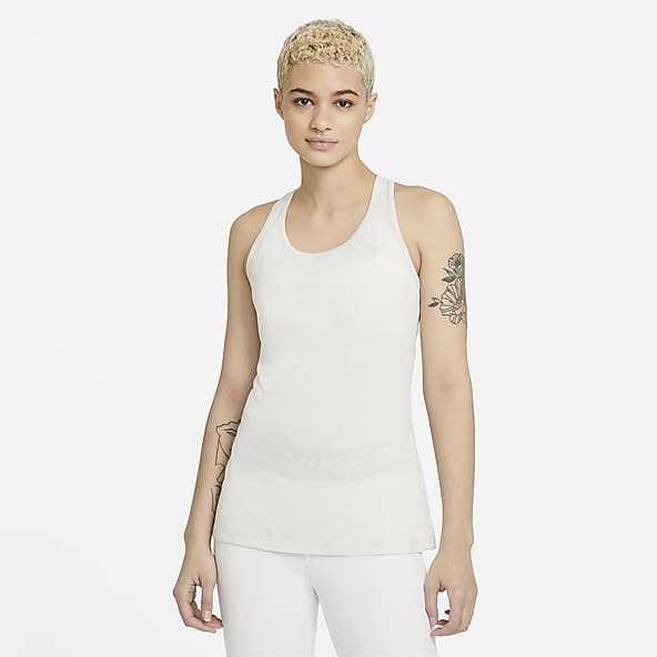 white nike dri fit tank top