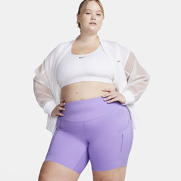 Nike Dri-fit Go Firm Support High Waist Crop leggings in Purple