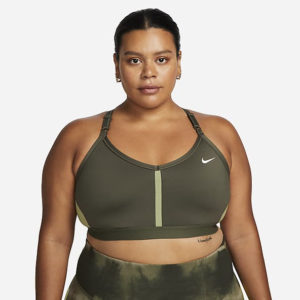 Green Nike Indy Light Support Sports Bras 