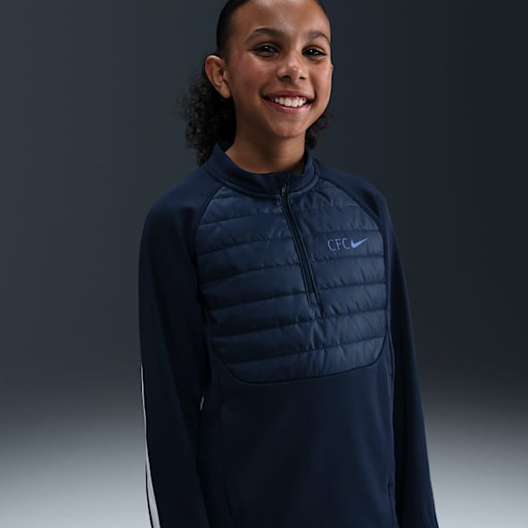 Chelsea F.C. Academy Winter Warrior Older Kids' Nike Therma-FIT Football Drill Top