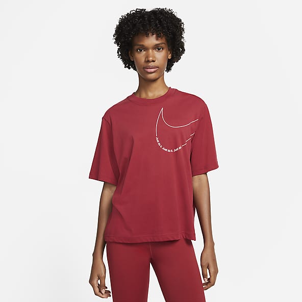 nike red top womens