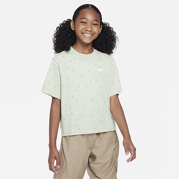 Older Kids XS XL Green Graphic T Shirts. Nike IL