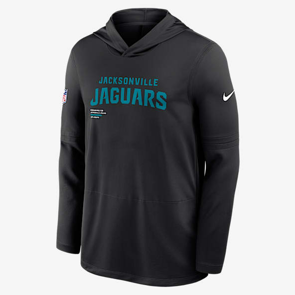 Jacksonville Jaguars Pure Fury Sideline Men's Nike Dri-FIT NFL Long-Sleeve Hooded Top
